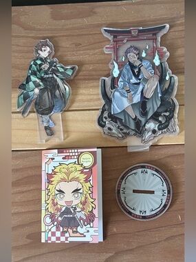 Demon Slayer & Jujutsu Kaisen Anime Acrylic Stands Lot Tanjiro Sukuna